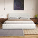 Omax Decor Chloe Modern Fabric Upholstered Platform Bed, White Boucle, King