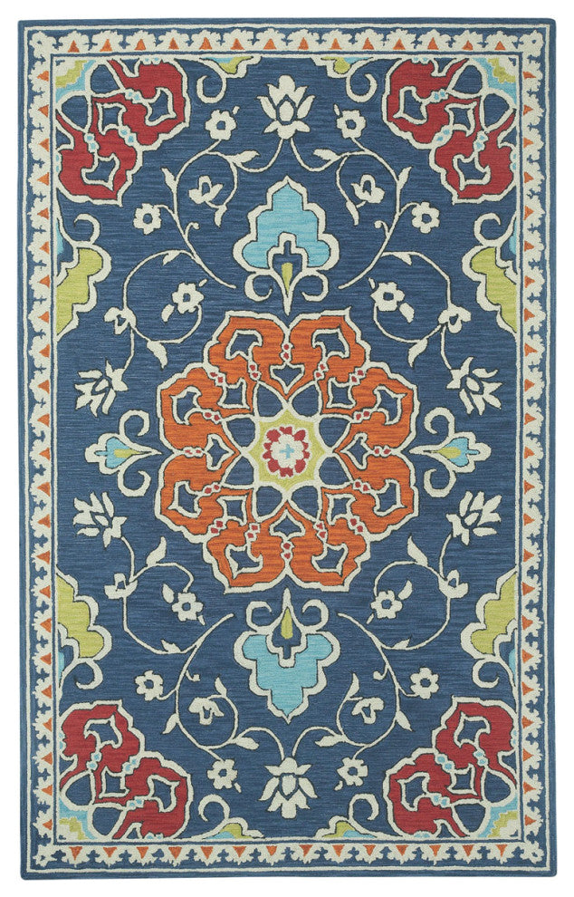 Capel Biltmore Burgos Dk. Blue 3291_450 Hand Tufted Rugs - 5' X 8' Rectangle