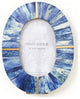 Artemis Indigo Oval 4"x6" Picture Frame Carved Bone, Fair Trade