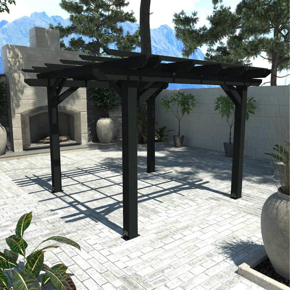 The Sequoia Professional Commercial Grade Ridgecrest 8x8 Pergola, Black
