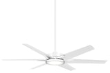 Minka Aire Deco LED 65" Ceiling Fan with Remote Control, Flat White
