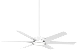 Minka Aire Deco LED 65" Ceiling Fan with Remote Control, Flat White