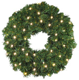 2' Pre-Lit Warm White LED Sequoia Wreath