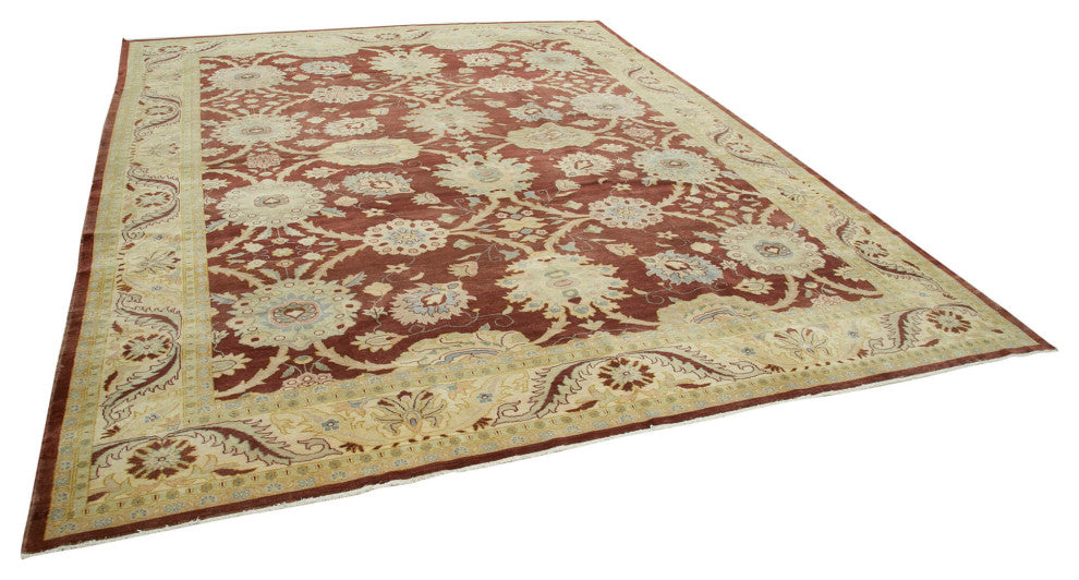 Rug N Carpet - Handmade Oriental 9' 7" x 11' 11" Unique Oushak Area Rug
