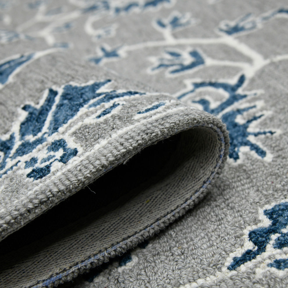 Romania Hope Area Rug, Gray, 8' x 10', Floral