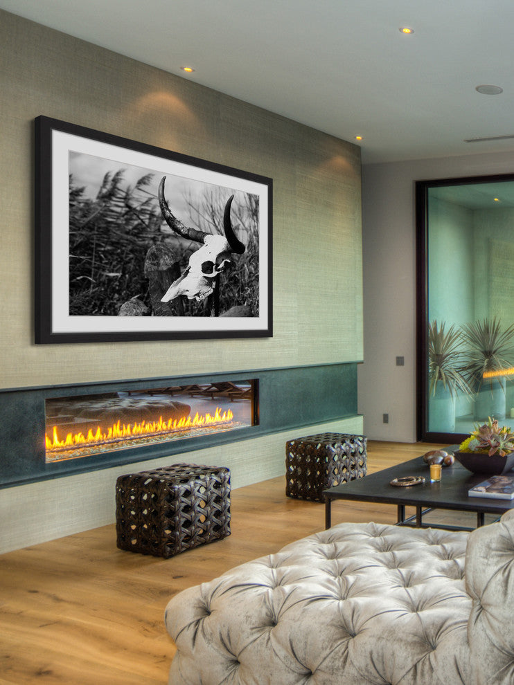 Marmont Hill, "Skull in the Grass" Framed Painting Print, 36x24
