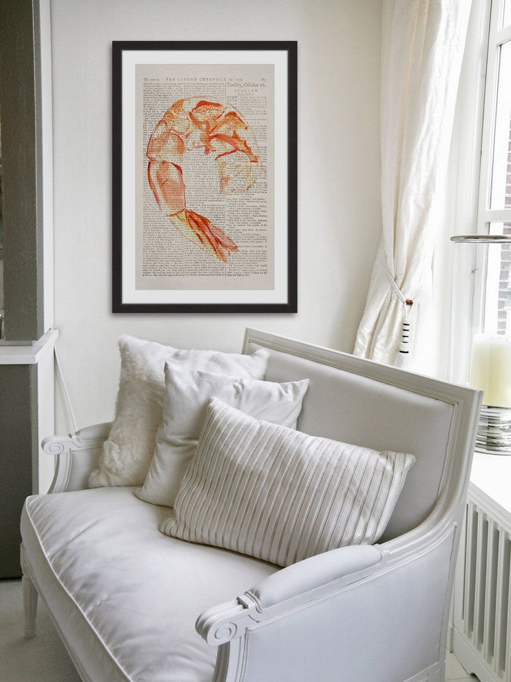 "Historical Crevette" Framed Painting Print, 30"x45"