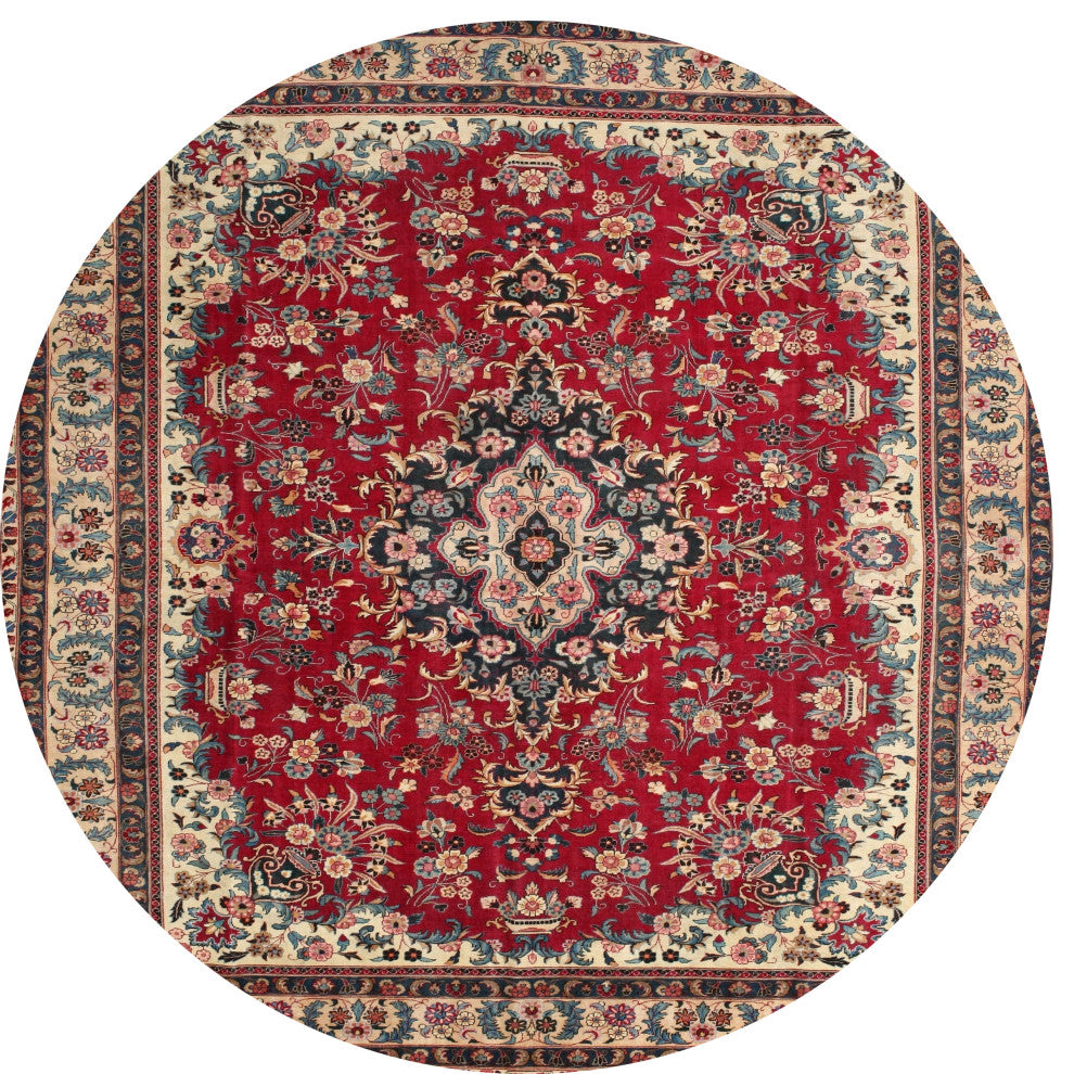 Ahgly Company Indoor Round Traditional Area Rugs, 4' Round