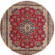 Ahgly Company Indoor Round Traditional Area Rugs, 4' Round
