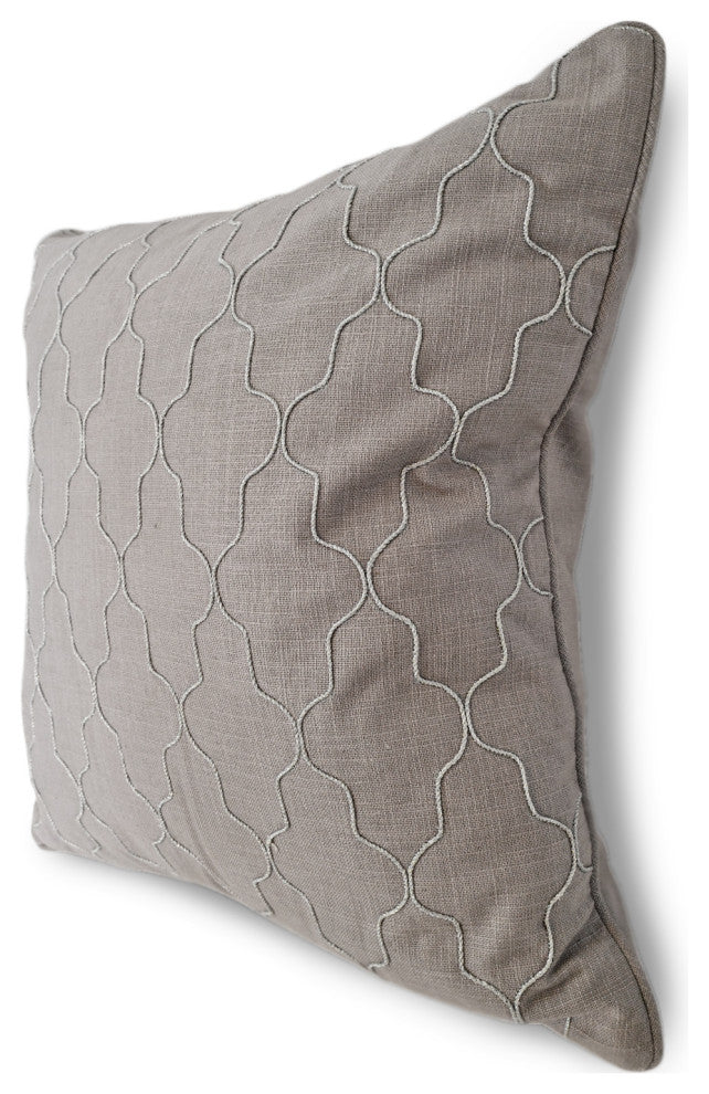 Grey & Silver Moorish Down Pillow