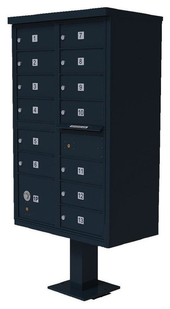 1570 13-Door Cluster Box Unit, Black