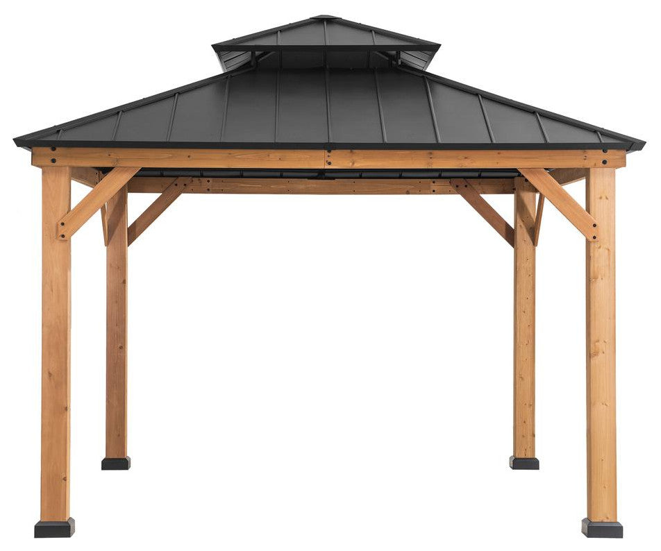 Archwood 11 ft. x 11 ft. Cedar Framed Gazebo with Steel Hardtop