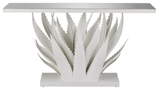Agave White Console Table