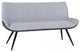 Armen Living Coronado Contemporary Bench in Brushed Gray Powder Coated Finish