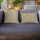 Golden Yarns Shiny Fabric With Twig Pattern Luxury Throw Pillow, 26"x26"