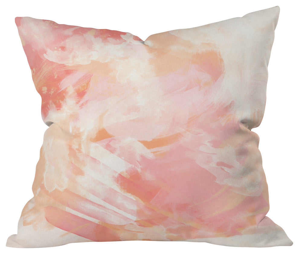 Chelsea Victoria Flamingo Watercolor Outdoor Throw Pillow, Small
