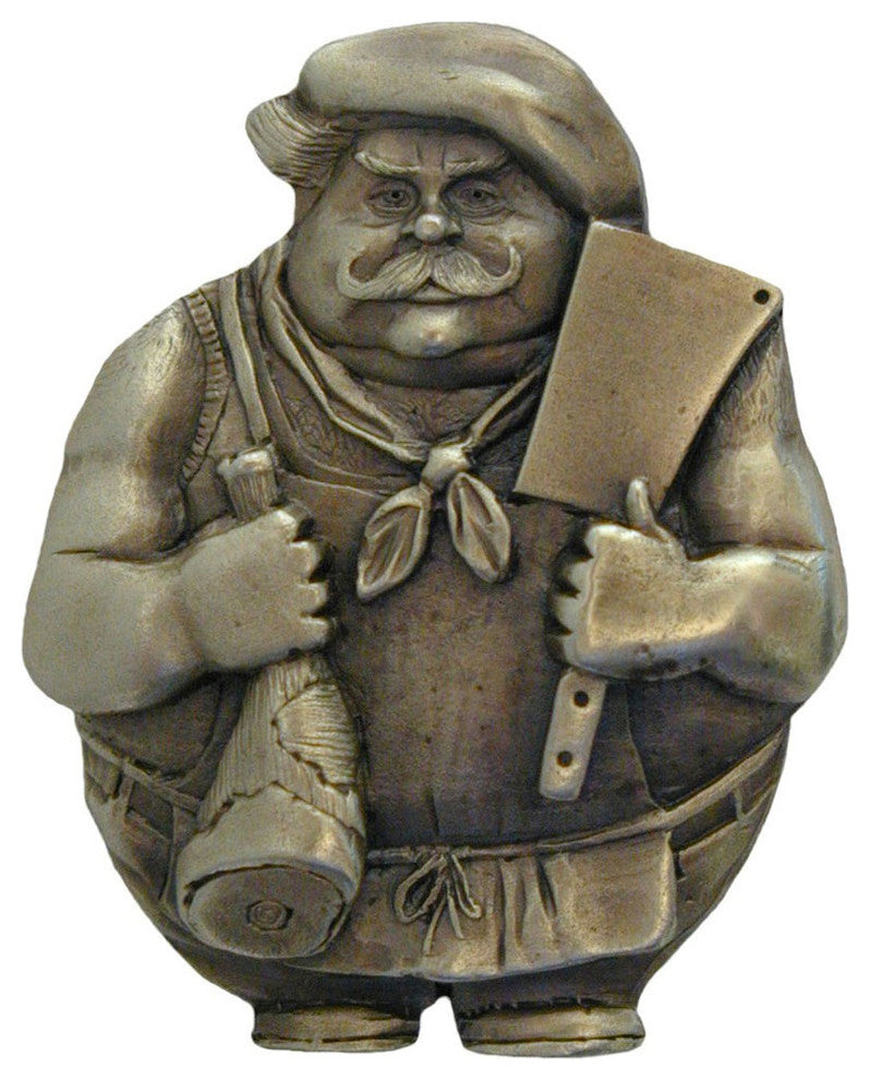 Butcher Knobs, Antique-Style Brass