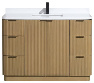 Ari Kitchen and Bath Calamigo 48" Freestanding Bathroom Vanity Oak