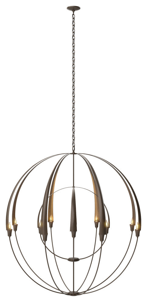 Double Cirque Large Scale Chandelier, Bronze Finish