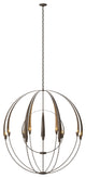 Double Cirque Large Scale Chandelier, Bronze Finish