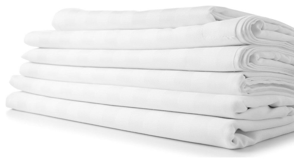 4 Piece Sheet Set 1800 Count Bamboo Feel Dobby Stripe Deep Pockets