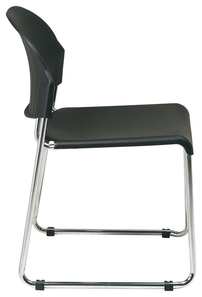 4 Pack Stack Chair With Plastic Seat and Back