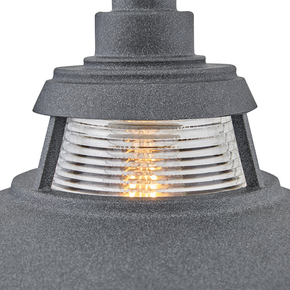 Hinkley Troyer Medium Post Mount Lantern, Aged Zinc