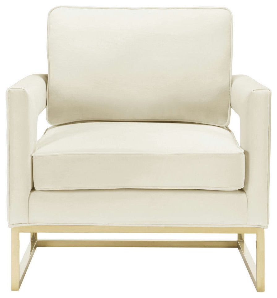 TOV Furniture Avery Cream Velvet Chair