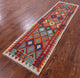 2' 8" X 9' 7" Runner Reversible Kilim Flat Weave Wool On Wool Rug - Q12561