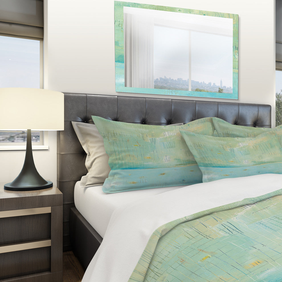 Dreaming of The Shore I Geometric Duvet Cover Set, King
