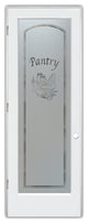 Pantry Door - Bread Basket - Primed - 28" x 80" - Knob on Right - Pull Open