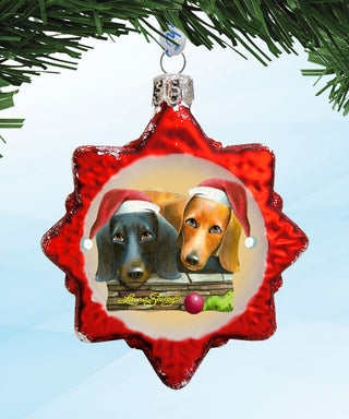 Doggy Mercury Glass Ornaments