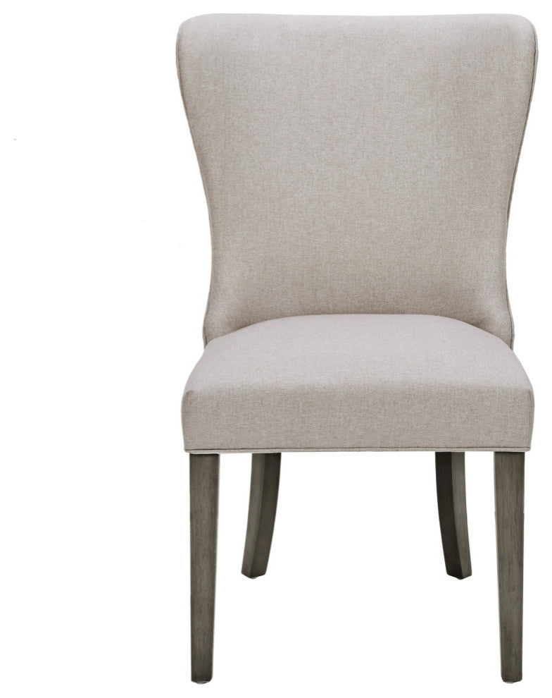 Madison Park Signature Helena Winged Dining Side Chair, Cream, Dining Chair