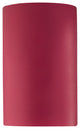 Ambiance ADA Outdoor Large Ceramic Cylinder Wall Sconce, Cerise, LED