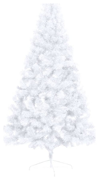 vidaXL Christmas Tree Artificial Half-Circle Xmas Tree with Stand White PVC