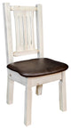 Side Chair, Ready to Finish With Upholstered Seat, Saddle Pattern