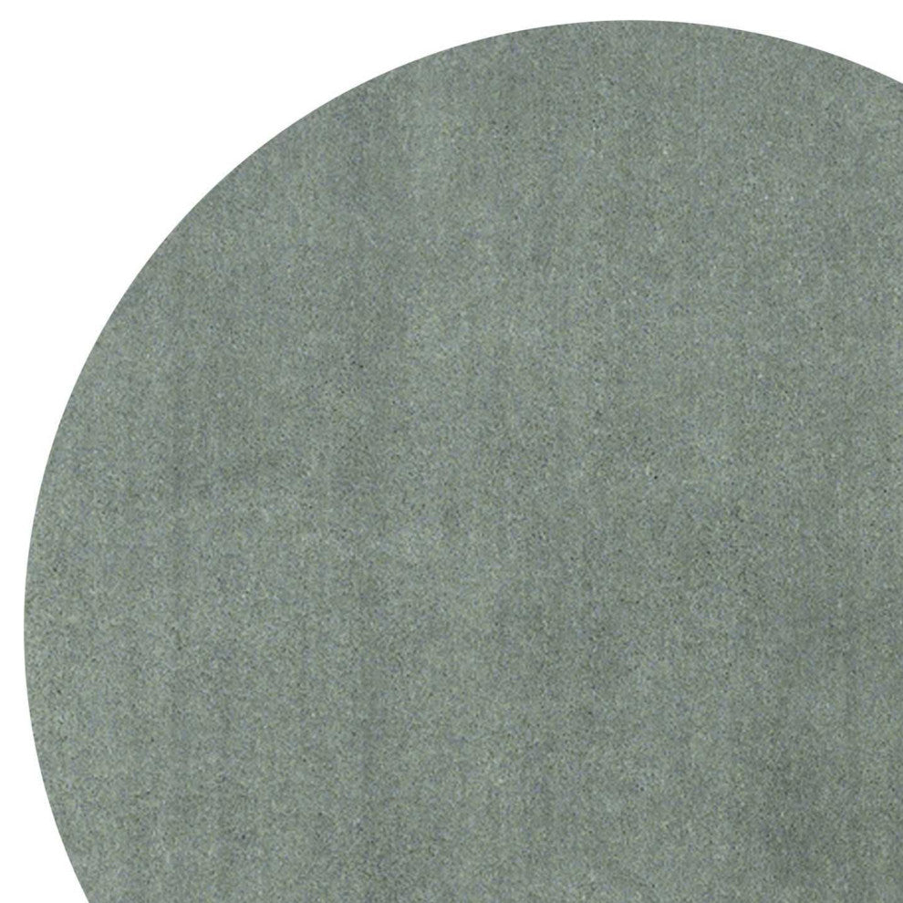 HomeRoots 8' Round Polyester Slate Area Rug