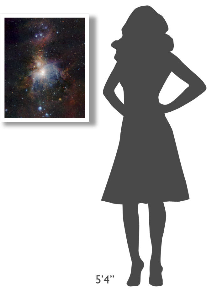 "VISTA's infrared view of the Orion Nebula" Paper Art, 22"x26"