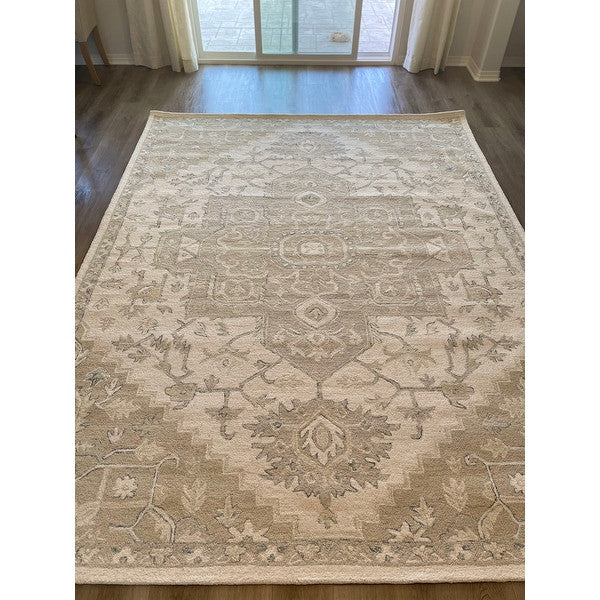 Safavieh Micro-Loop Mlp503B Traditional Rug, Ivory and Beige, 9'0"x12'0"