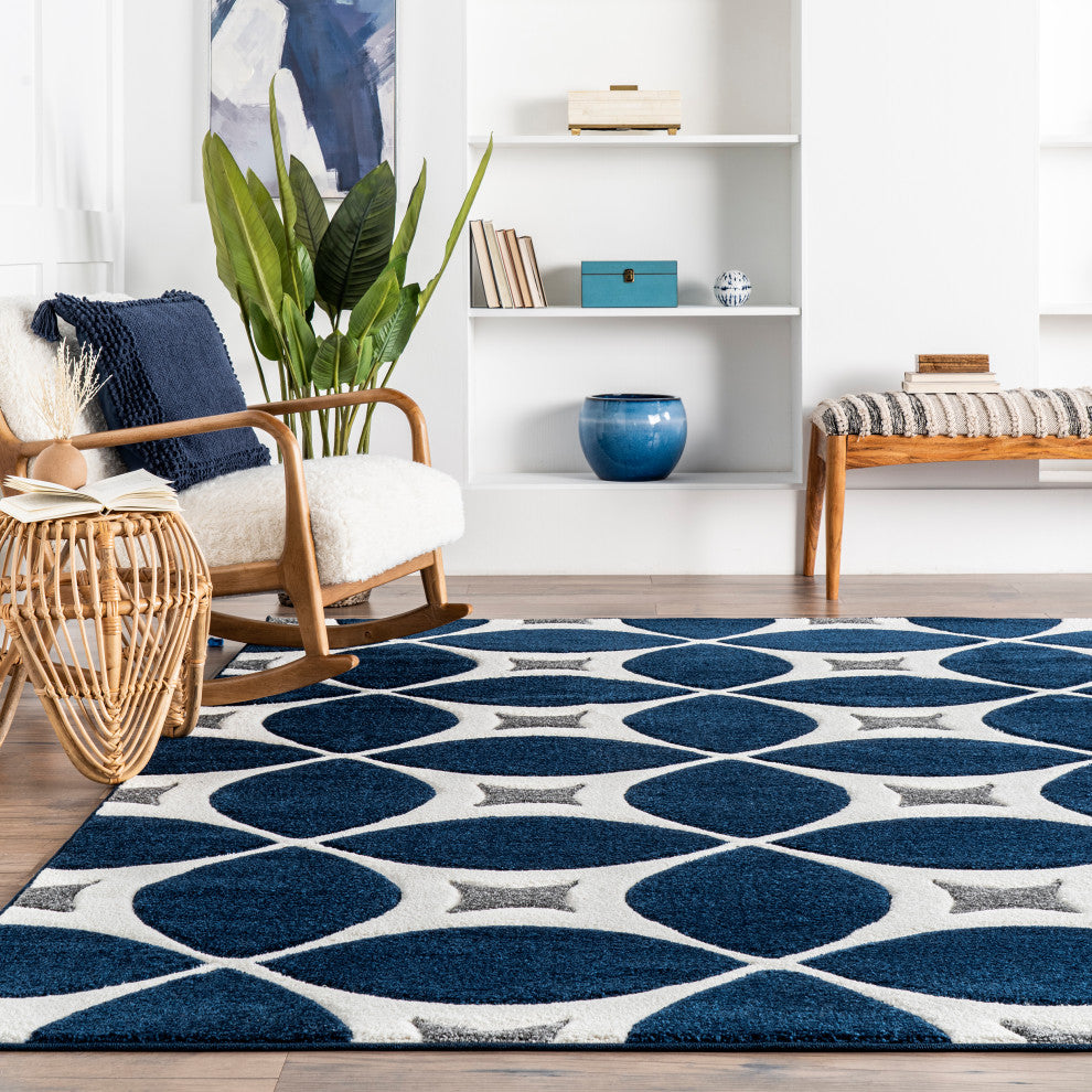 Nuloom Hand-Tufted Gabriela Area Rug, Navy 3'x5'