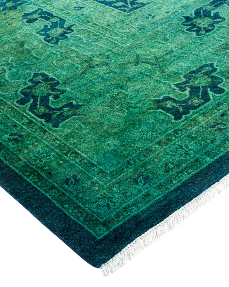 Fine Vibrance, One-of-a-Kind Handmade Area Rug Blue, 14'10"x9'3"