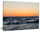 "Red Dramatic Sunset Over Beach" Seashore Canvas Print, 20"x12"