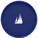 Kasualware 14" Round Serving Tray, Blue Sailboat