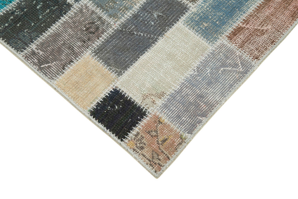 Rug N Carpet - Handwoven Oriental 3' 1" x 10' 1" Antique Patchwork Runner Rug