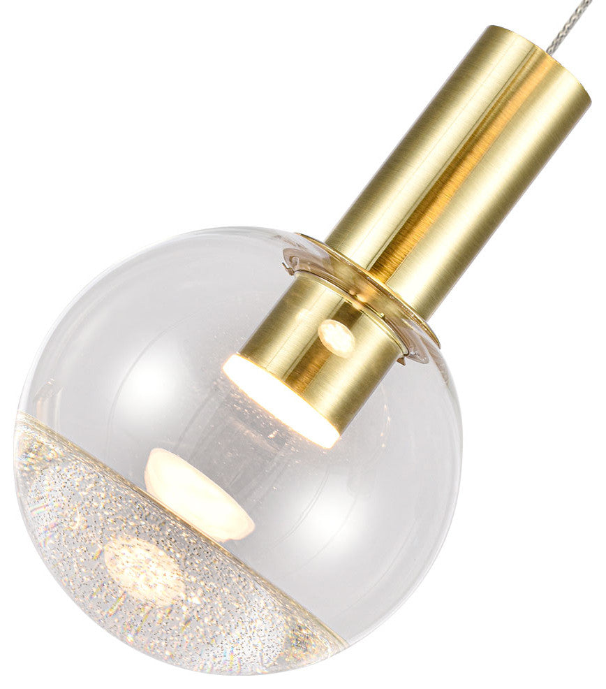 Sienna 5-Light ETL Certified Integrated LED Chandelier Lighting Fixture, Brass