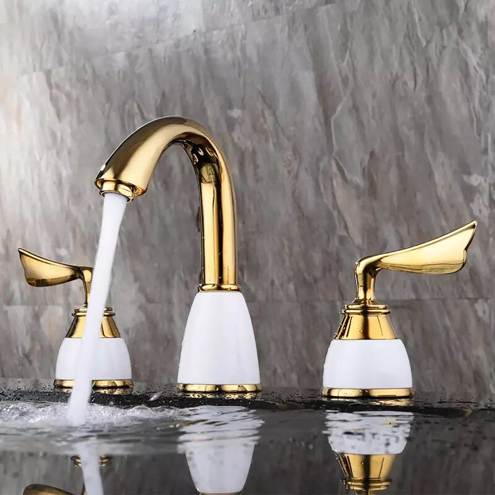 Fontana Dual Handle Bath Faucet - Chrome and Gold Finish