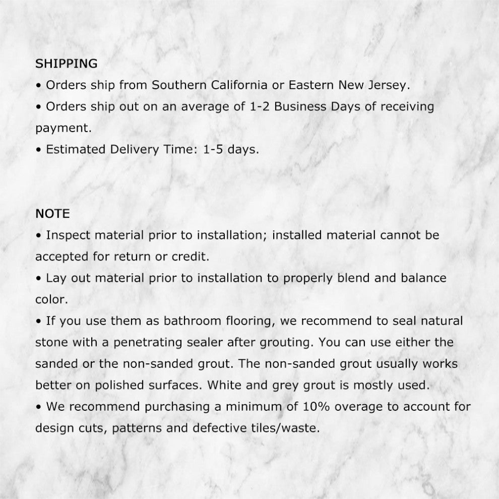 2x2 Square Statuary Statuario White Italian Marble Mosaic Tile Honed, 1 sheet