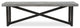 Raven Grey Mango Wood Dining bench With Black Iron 50"
