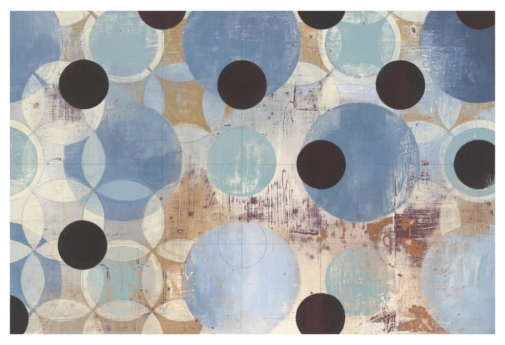 "Blue Dots Neutral" Digital Paper Print by Kathrine Lovell, 20"x14"
