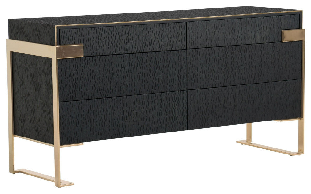 Modrest Rothsay Modern Wenge + Gold Dresser